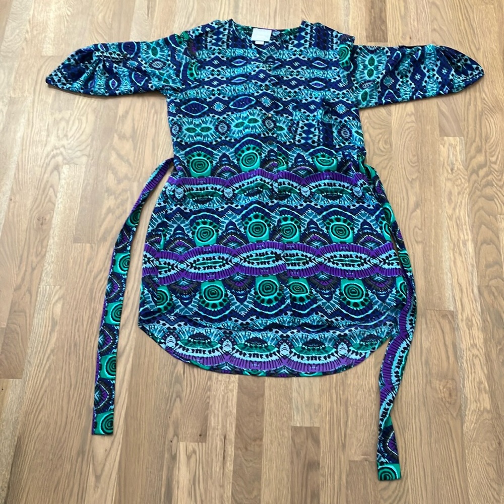 Maeve By Anthropologie Women’s Polyester Long Sleeve Hi-Lo Mini Dress